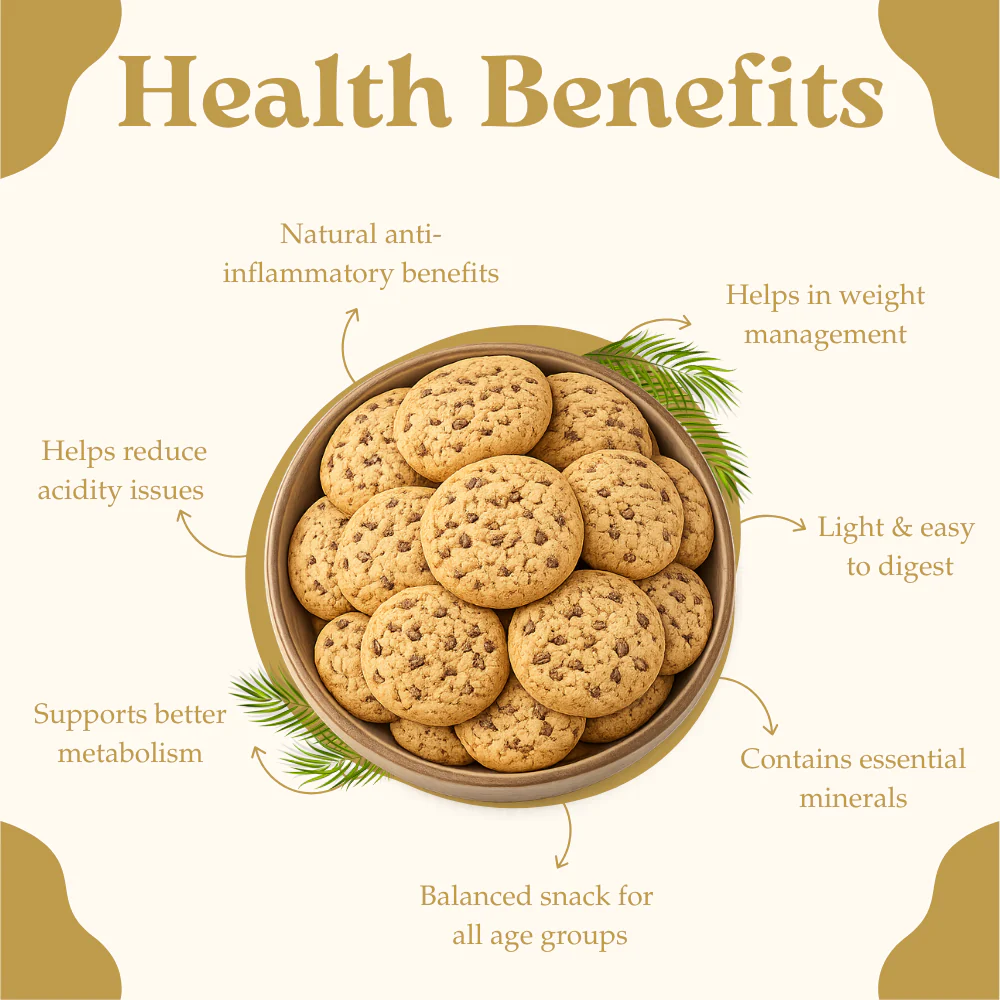 Millet Cookies of Bilona Ghee - Ajwain (90g) - Image 5