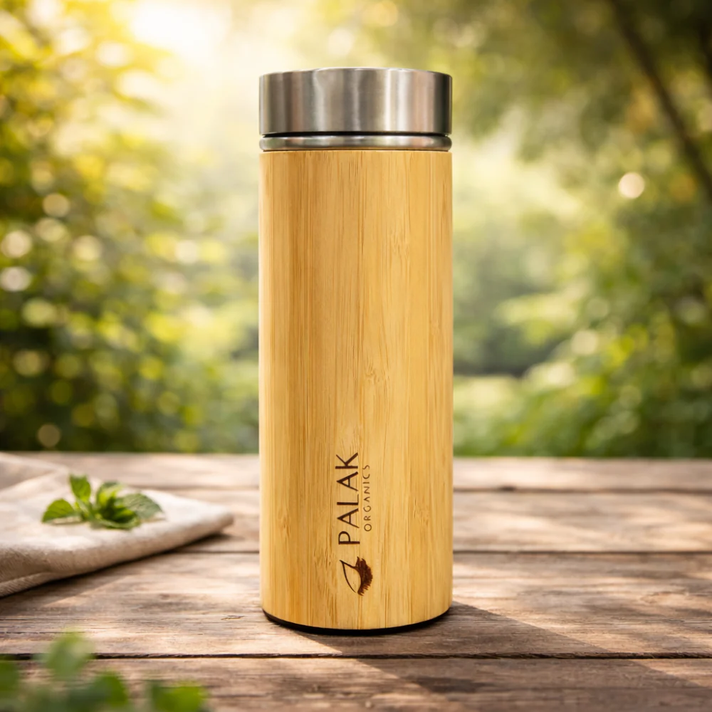 Bamboo Steel Water Bottle - Image 5