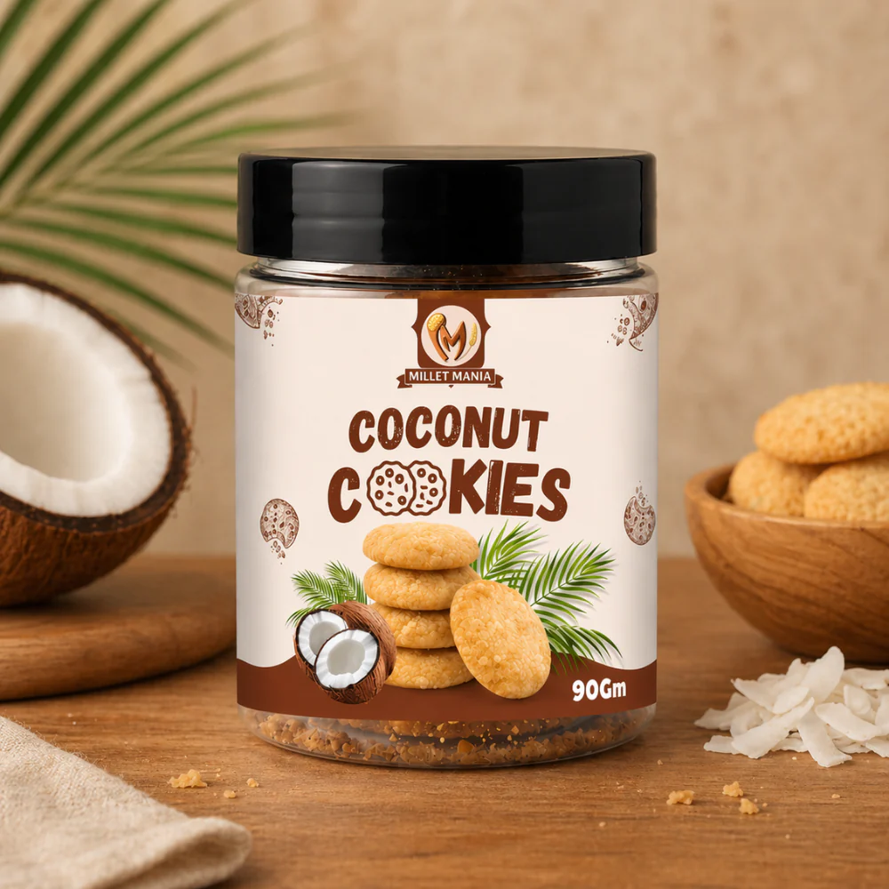 Millet Cookies of Bilona Ghee - Coconut (90g) - Image 3