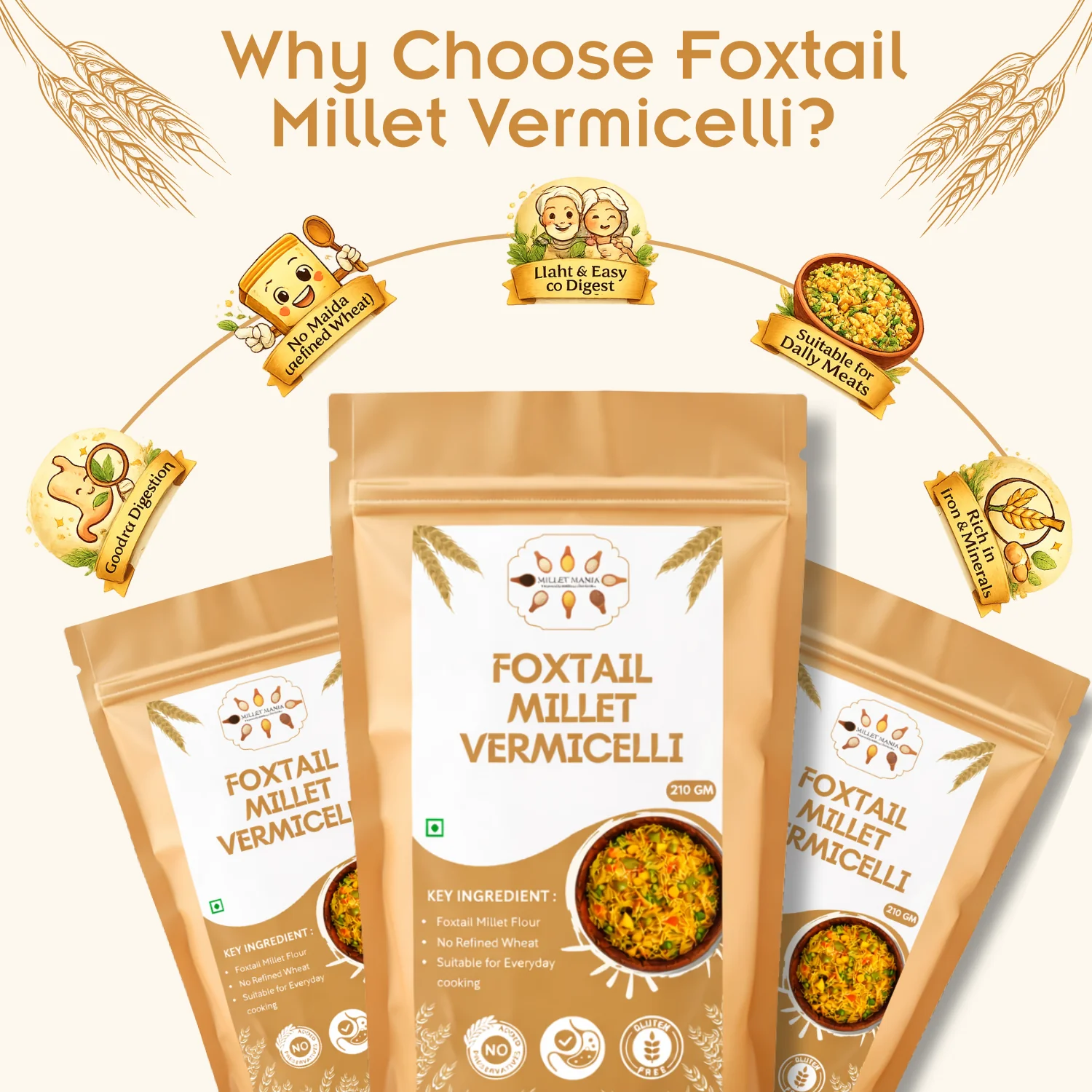 Foxtail Millet Vermicelli (210g) - Image 8