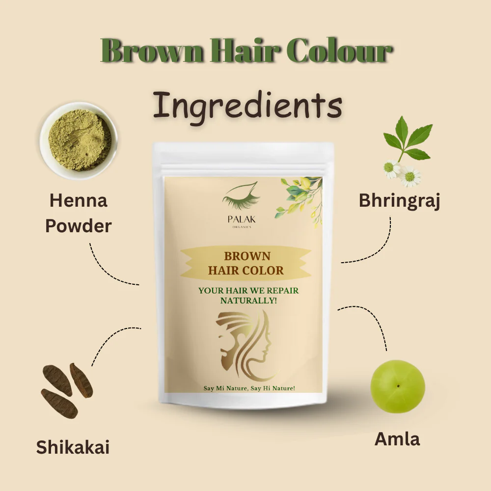 Natural Herbal Hair Color - Brown - Image 3