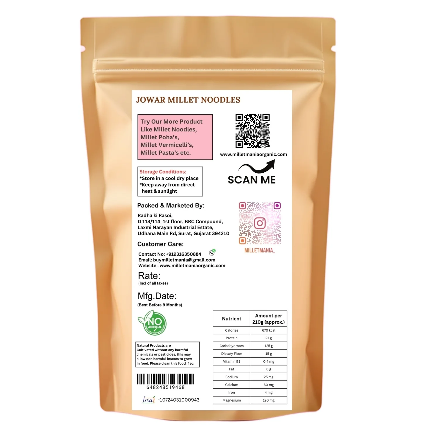 Jowar Noodles (210g) - Image 2