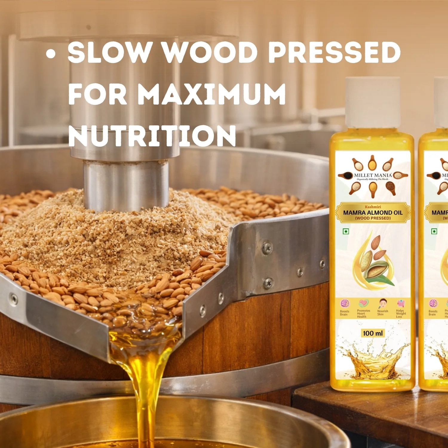 Kashmiri Mamra Almond Oil (100ml) - Image 4