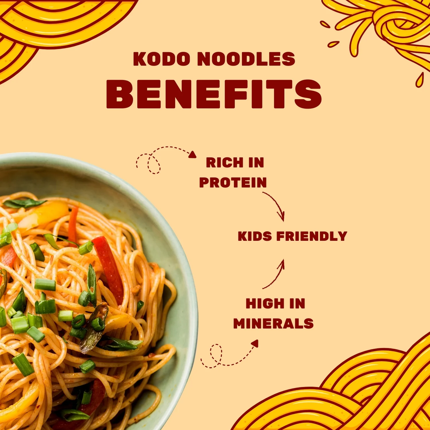 Kodo Millet Noodles (210g) - Image 4