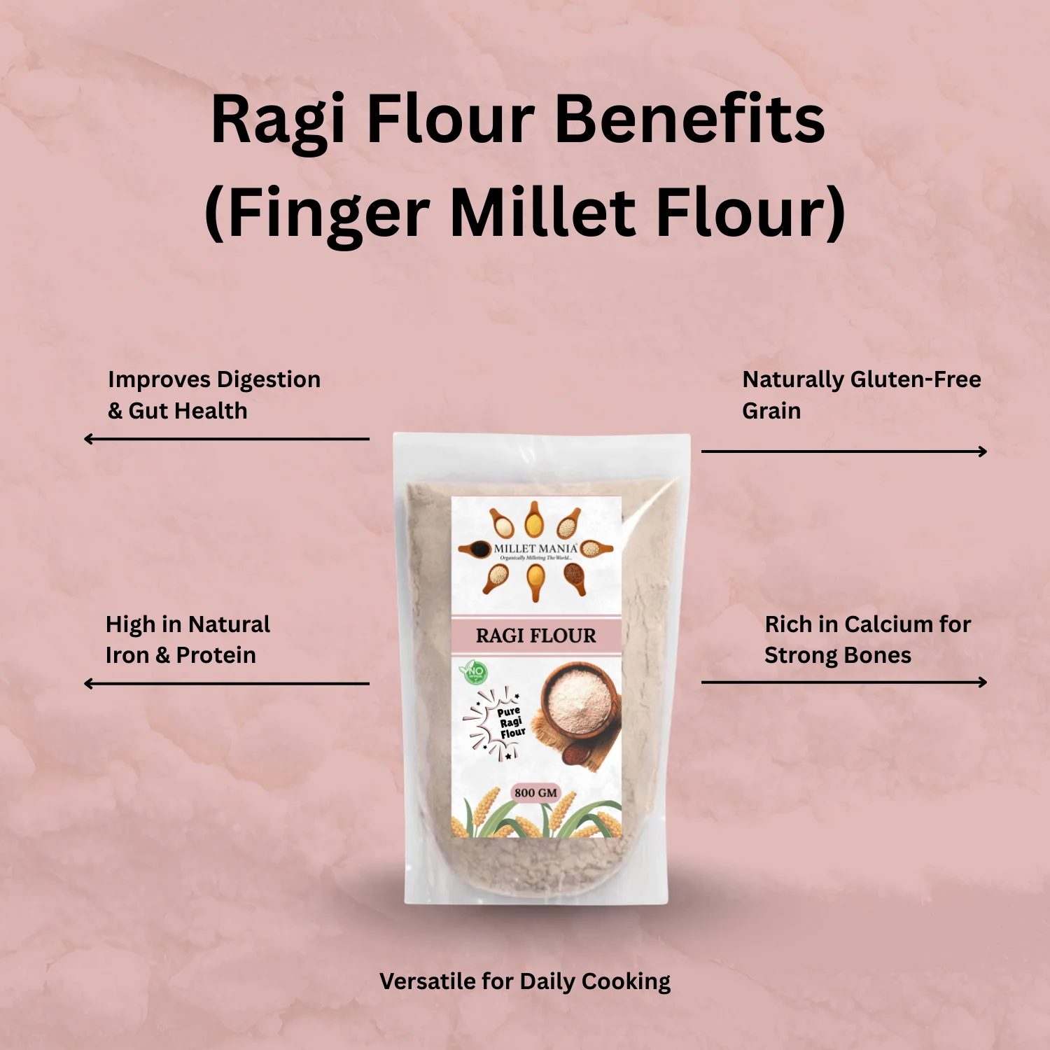 Ragi Flour (Finger Millet Flour) (500g) - Image 4