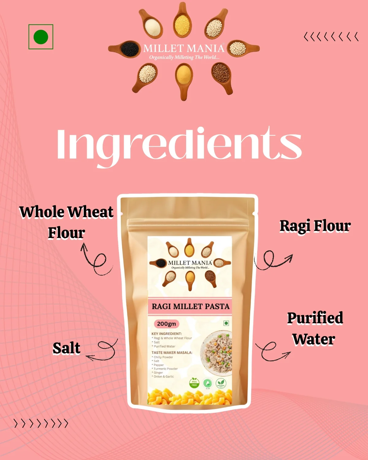 Ragi (Finger) Millet Pasta (200g) - Image 5