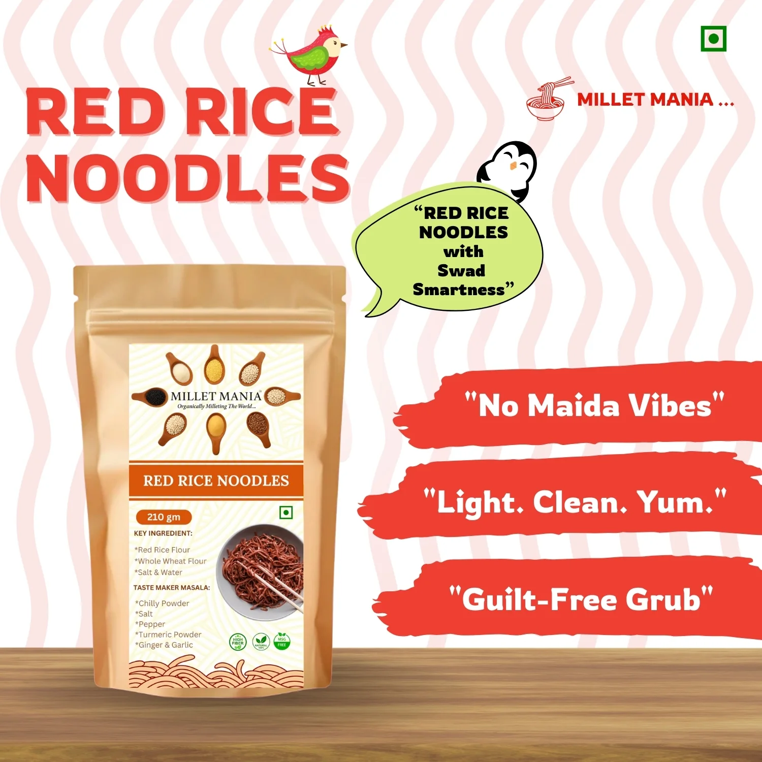 Red Rice Noodles (210g) - Image 4