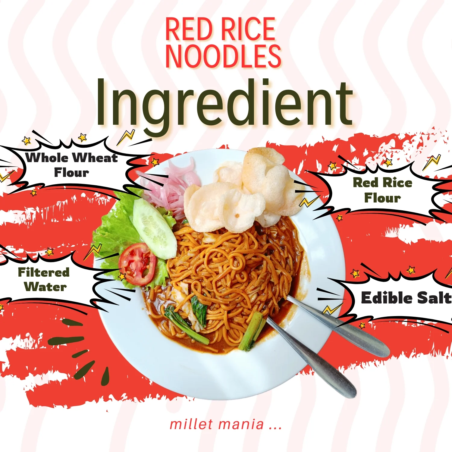 Red Rice Noodles (210g) - Image 5