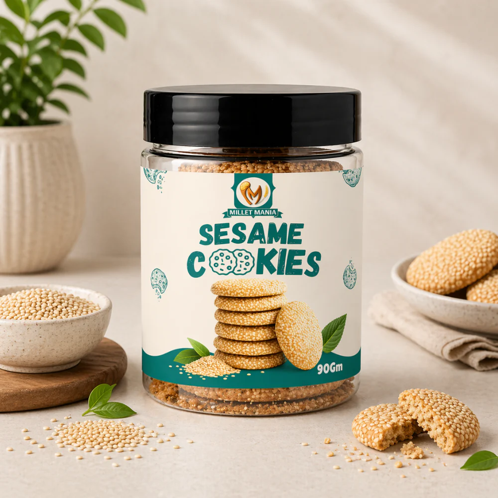 Millet Cookies of Bilona Ghee - Sesame (Til) (90g) - Image 3