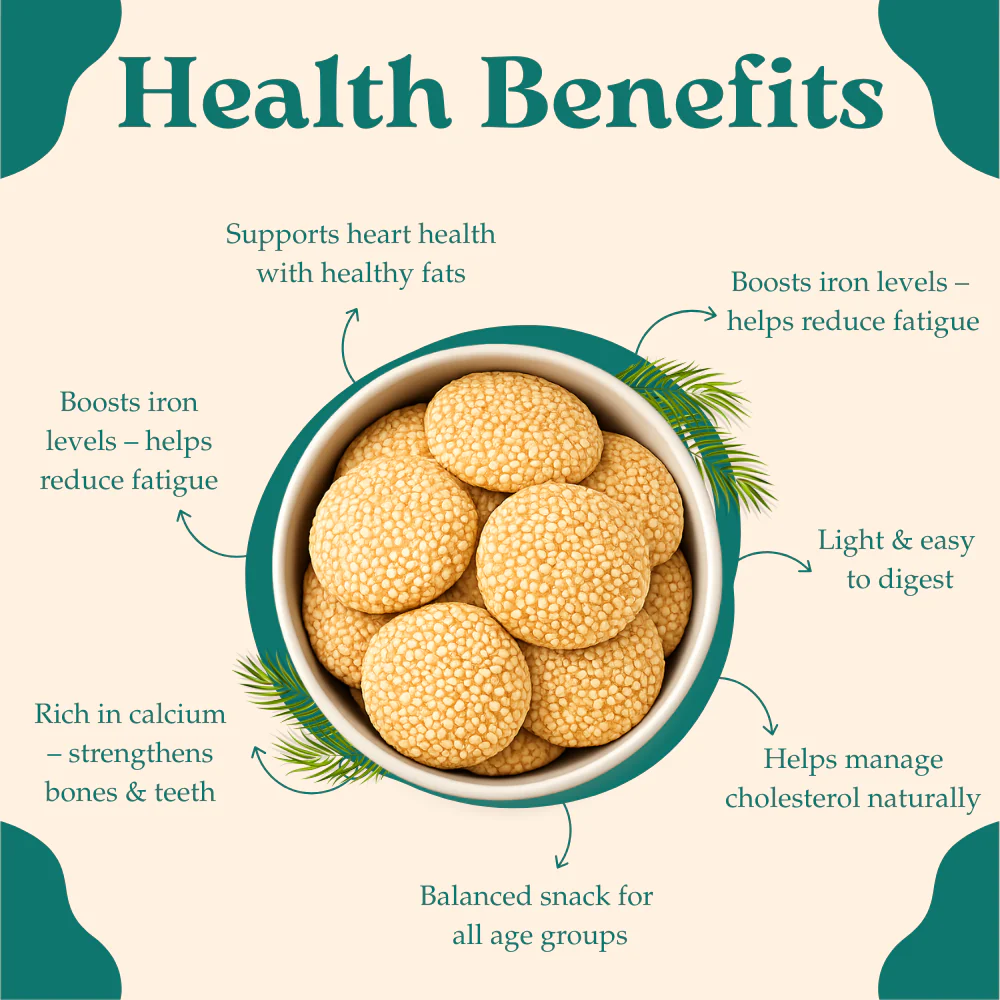 Millet Cookies of Bilona Ghee - Sesame (Til) (90g) - Image 5